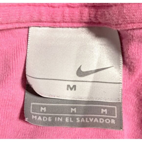 Vintage Y2K Nike Rhinestone Baby Tee Pink V-Neck Size M - Picture 3 of 9